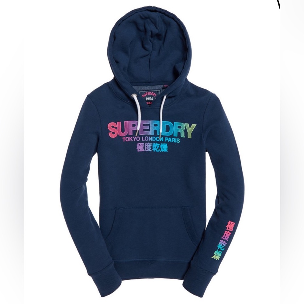 Superdry women's City Nights ombre puff hoodie US size 10
